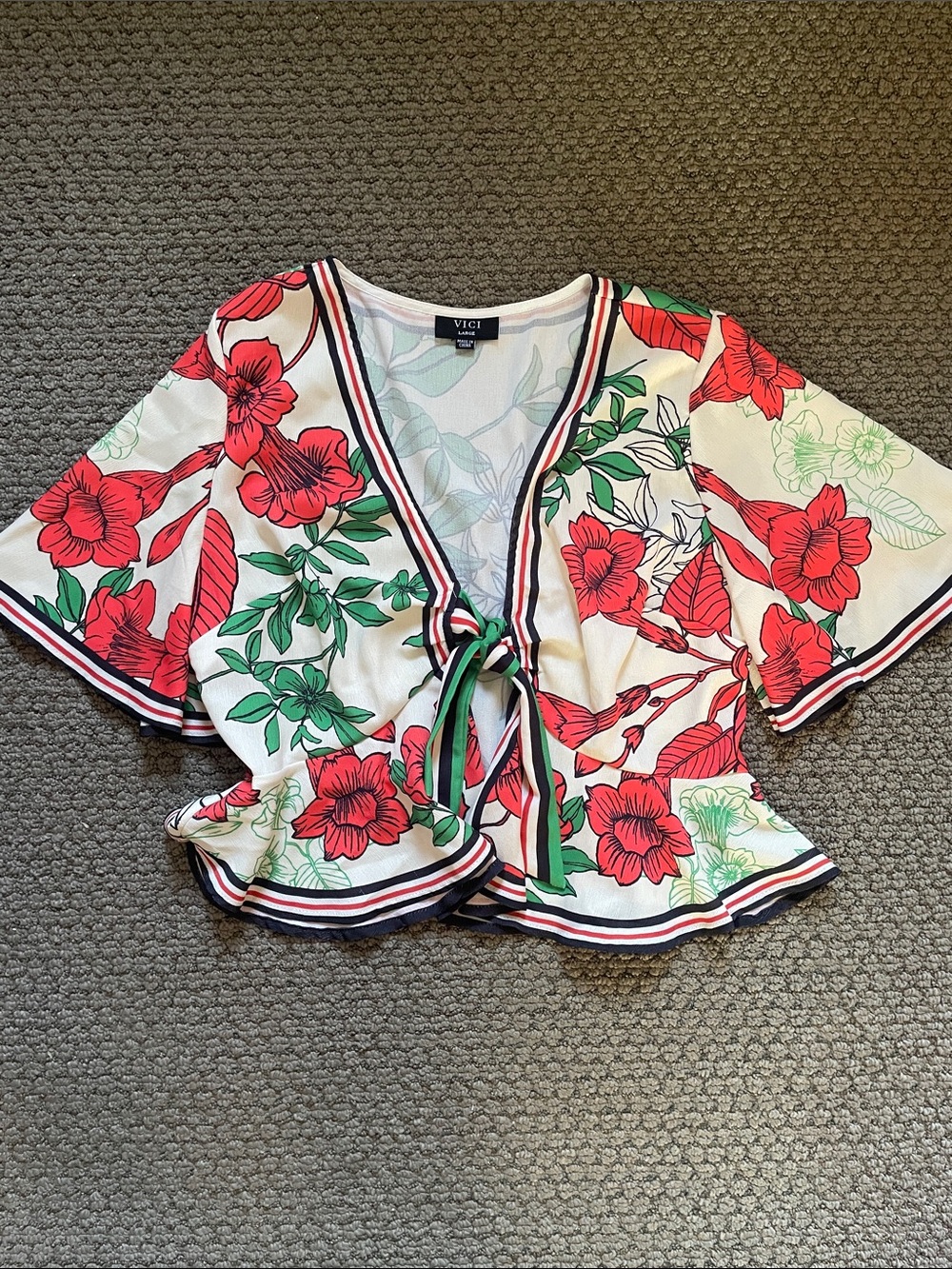 VICI Floral Tie-front Top